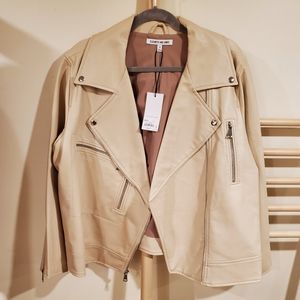 *NWT* Elizabeth and James | Faux Leather Jacket | Moto | Tapioca | SZ 1X